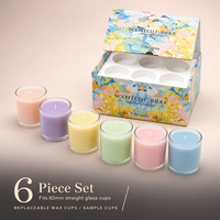 Coffret Cadeau de Bougies Parfumées – 6 Bougies en Verre pour Mariages, Décoration d'Intérieur, Logo Personnalisé, Vente en Gros