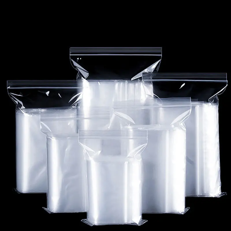 ECO防水クリアジップロック収納バッグプラスチックジュエリーパック再閉可能なポリフード透明包装カスタム用ジッパーバッグ