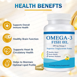 OEM özel Logo en kaliteli derin deniz <span class=keywords><strong>Omega-3</strong></span> balık yağı yumuşak kapsüller Dha Epa 1000mg Omega 3 balık yağı yumuşak jel kapsüller - Product Image 2