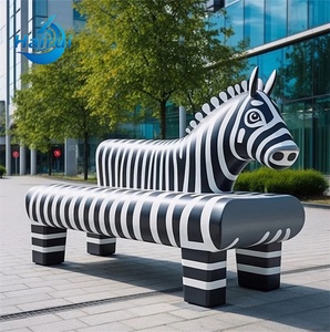 Sgabello/Panca Scultura per Parco Giochi Personalizzato con <span class=keywords><strong>Immagine</strong></span> Animale Cartone Animato, in Resina e Fibra di Vetro Resistente all'Usura - Product Image 3