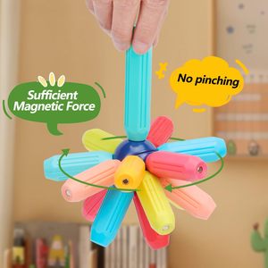 Bloques de Construcción Magnéticos de Plástico - Juguetes Sensoriales Montessori y de Aprendizaje STEM para Niños Mayores de 3 Años, Kit con Imanes Más Fuertes - Product Image 6