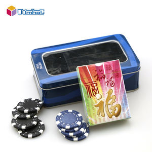 Personnalisable Nouveau Style <span class=keywords><strong>Poker</strong></span> Potable Étanche Durable En Plastique PVC <span class=keywords><strong>Jouer</strong></span> Cartes <span class=keywords><strong>À</strong></span> <span class=keywords><strong>Jouer</strong></span> avec Boîte En Étain Fermée - Product Image 2