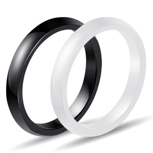 Anillos de Cerámica de 3 mm de Diámetro Interior y Exterior, Placa Curva, Cuatro Colores, Joyería de Moda Unisex, Regalo - Product Image 2
