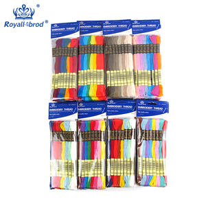 Fil à broder en coton égyptien DIY, lot de <span class=keywords><strong>8</strong></span>, point de croix avec motif teint, fil R couleur fixe, technique mercerisée, fait main - Product Image 3