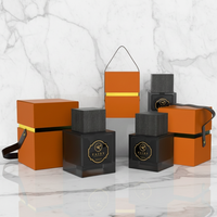 Vente en gros de flacons de parfum carrés en verre OEM de haute qualité avec coffret d'emballage, flacon de parfum de 50 ml, vaporisateur à fine brume
