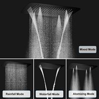 Ensemble de douche multifonctionnel pour salle de bains Système de douche pour salle de bains avec cascade et montage au plafond