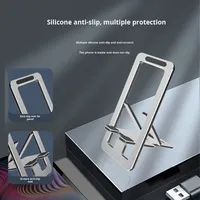 Support de téléphone portable pliable en alliage d'aluminium léger ultra fin multi-vitesses réglable pour tablettes diffusion en direct
