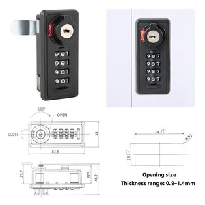 Nội Thất Văn Phòng Nhân Viên Tự Động Không Thiết Lập Lại Mã Số Kết Hợp Không Thiết Lập Lại Khóa Cho Tủ Locker Phòng Tập Thể Dục - Product Image 2