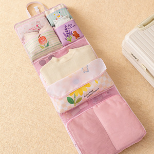 Travel Luggage Organizer 7 In 1 <b>Storage</b> Bag For Clothing Underwear Trip Use Rectangle Hook Type Large Capacity <b>Clothes</b> Bag - Product Image 3