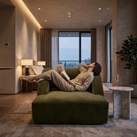 Ensemble de canapé-lit sectionnel moderne en tissu pour salon et chambre à coucher, éponge emballée sous vide