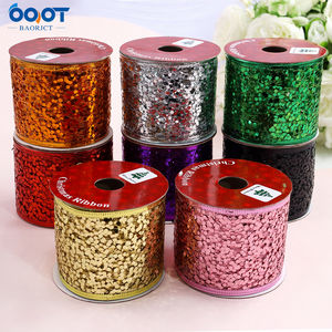 Paillettes colorate, tessuto a rete, nastro increspato, nastro decorativo per feste come natale, pasqua, san valentino, ecc - Product Image 4