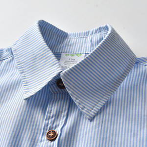 Conjuntos de Ropa Formal de Verano para Bebés Niños, Pantalones con Tirantes y Camisa a Rayas, Hechos en China - Product Image 2