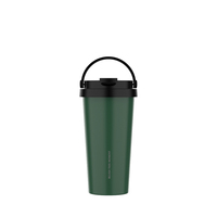 Logo et couleur personnalisés disponibles, gobelet de voyage en acier inoxydable de 500 ml, thermos réutilisable sous vide avec poignée, isolation thermique de 12 à 24 heures