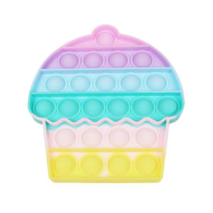 Logo personnalisable Nouveau Design Jouet de Décompression <span class=keywords><strong>Pop</strong></span> Rainbow Unicorn Push Sitting Bounce Toy - Product Image 2