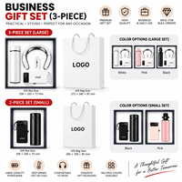 Ensemble Cadeau : Gourde de Voyage, Ventilateur Portable à Col, Batterie Externe avec Affichage Numérique pour le Bureau, les Voyages d'Été et les Cadeaux d'Entreprise