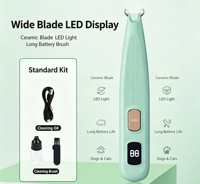 Tondeuse à poils pour animaux de compagnie USMILEPET, très vendue, en ABS, sans fil, électrique, avec lumière LED pour chats et chiens