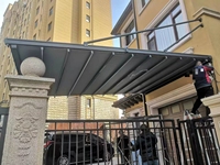 Auvent rétractable motorisé étanche avec télécommande, structure en alliage d'aluminium, pour villa, terrasse, patio, balcon, usage extérieur