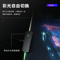 Tapis de souris LED en caoutchouc imperméable économique, éclairage RVB vibrant, tapis de jeu pour les bureaux d'ordinateur à domicile des étudiants - En stock