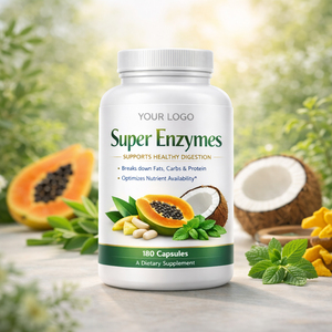 Compléments enzymatiques biologiques à marque privée avec probiotiques, contribuent à maintenir l'accessibilité des nutriments, capacité personnalisée, logo personnalisé - Product Image 1