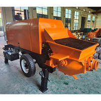 Pompe à béton diesel portable 15 kW 9 m³/h 20 m 40 m pour projets de coulage sur chantier