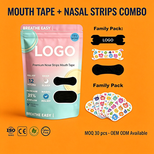 Cinta bucal transpirable para dormir, directamente del fabricante, tiras para dormir que evitan la respiración <span class=keywords><strong>por</strong></span> la boca, parche corrector Clear Tech - Product Image 1