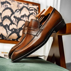 Nouvelles chaussures habillées et richelieu pour hommes, en cuir pleine fleur, faites à la main, sur mesure, de luxe et de haute qualité, style décontracté et tendance. - Product Image 3