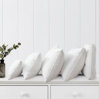 Oreiller de lit en duvet et plumes de canard blanc 100% coton, tissu années 80, motif uni, anti-duvet, fermeté moyenne et ferme pour le soutien du cou