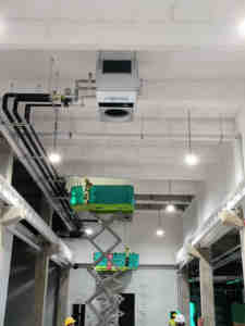 Unité de traitement d'<span class=keywords><strong>air</strong></span> industrielle sans conduit AirTS, moteur AC 380V, pompe à chaleur refroidisseur d'eau, modèle Airts-K <span class=keywords><strong>Low</strong></span> pour entrepôt, montage au plafond - Product Image 5