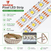 Lampu Strip LED Pixel Addressable HD107S DC5V 60LEDs/m RGB Digital