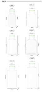 Customized White Square <b>Bottle</b> Pharmaceutical Packaging HDPE Plastic For Health Products Medicine <b>With</b> Screw Cap <b>Flip</b>-<b>top</b> <b>Bottle</b> - Product Image 5