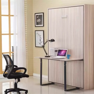 Lits muraux Murphy modernes pleine grandeur en bois massif, gain de place, avec bureau intégré pour chambre à coucher - Vente en gros - Product Image 3