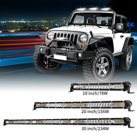 10 20 30 pouces voiture barre de LED travail lumière jaune blanc stroboscope Flash Spot faisceau de LED barre pour hors route 4x4 Jeep ATV camion tracteur