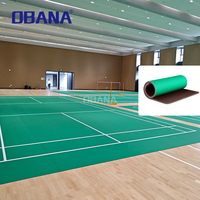 Revêtement de sol en vinyle PVC homologué BWF pour terrains de badminton, absorption des chocs, antidérapant, écologique, antibactérien, facile à poser