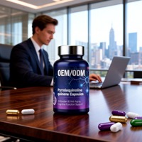 Capsules dures de BioPQQ (Pyrroloquinoline Quinone) certifiées GMP, CAS 122628-50-6, complément alimentaire en vrac, OEM, marque privée