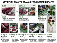 Tiges de fleurs de chrysanthème artificielles en soie, 3 têtes, fausses fleurs artisanales, longue durée, pour la maison, la Saint-Valentin, Thanksgiving