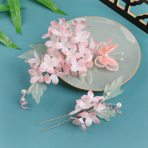 2026 Diseño Original Hecho a Mano, Etéreo y Hermoso, Estilo Antiguo, Terciopelo Rosa, Accesorio para el Cabello Hanfu, Horquilla para Maquillaje y Peinado - Product Image 4
