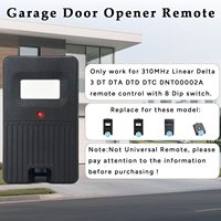 Transmisor remoto para garaje de 310MHz con 8 interruptores DIP, controlador de apertura de puertas con clip para visera, compatible con DTA DTD DTC