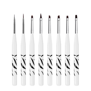 Kit d'outils <span class=keywords><strong>de</strong></span> nail art pour bordures 15 pièces, stylos <span class=keywords><strong>de</strong></span> pointillage en silicone pour gel UV et peinture cristal, pinceaux à manche en bois, modèle portable, vente en gros - Product Image 3