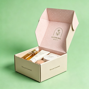 Caja de Envío Corrugada Blanca Personalizada con Cierre Automático, Laminado Mate, Logotipo Impreso, Empaque de Marca para Cosméticos y Cuidado de la Piel en Comercio Electrónico - Product Image 2