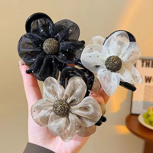 Horquillas para el Cabello con Diseño Floral Elegante y Moderno, Estilo Simple y de Lujo Discreto para Mujer, Venta al por Mayor de Joyería de Moda - Product Image 4