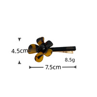 En gros, Nouvelle Pince à Cheveux en Acétate Faite Main, Motif Fleur Couleur Magique, Clip pour Frange et Cheveux Latéraux, Style Rétro Féminin Élégant, Emballage Cadeau