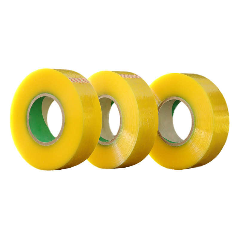 All Size Self Adhesive Packaging Tape Bopp Yellowish Plastic Packing Opp Tape