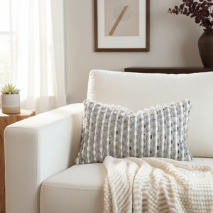 Aeckself Handmade 12x20 Inch Rectangle Boho Chenille Tufted <b>Pillow</b> Cover Neutral Decorative Lumbar <b>Pillow</b> <b>Case</b> <b>Cushion</b> <b>Case</b> - Product Image 5