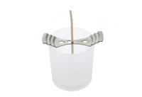 Vente en gros de mèche de bougie en métal à quantité minimale de commande bas dispositifs de centrage de mèche de bougie en acier inoxydable argenté pour la fabrication de bougies