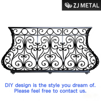Système de balustrades de balcon en fer forgé de luxe sur mesure avec garantie de 2 ans, balustrades modernes en acier inoxydable pour intérieur/extérieur