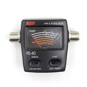 RS-40 SWR/Watt Meter NISSEI 125-525MHz UHF/VHF M Type Connector for TYT Kenwood Baofeng LED Screen Radio Power Counter