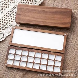 Caja de pintura de acuarela de madera maciza, 18 colores, tapa magnética, set de arte para manualidades infantiles - Product Image 2