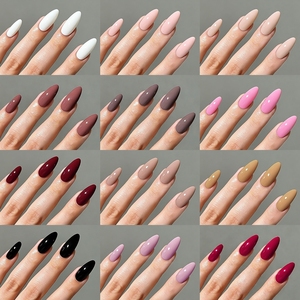 Uñas Postizas de ABS de Buena Calidad al por Mayor, Diseño Almendrado/Cuadrado, Color Sólido, Cobertura Completa, Caja de Empaque, Mediano/Largo - Product Image 4