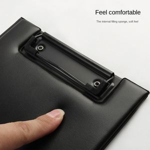 <b>A4</b> PU Leather Business Office Clipboard Writing Board <b>Folder</b> Foldable Portfolio With Storage <b>Pocket</b> File Binder Stationery - Product Image 4