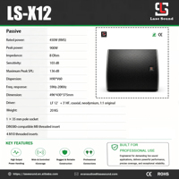 Speaker Koaksial Pasif 12 Inch Full Range 450W RMS 900W Peak 8 Ohm 103dB 136dB SPL 59Hz 20KHz Neodymium untuk Monitor Panggung